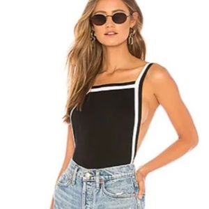 Revolve Superdown black and white bodysuit